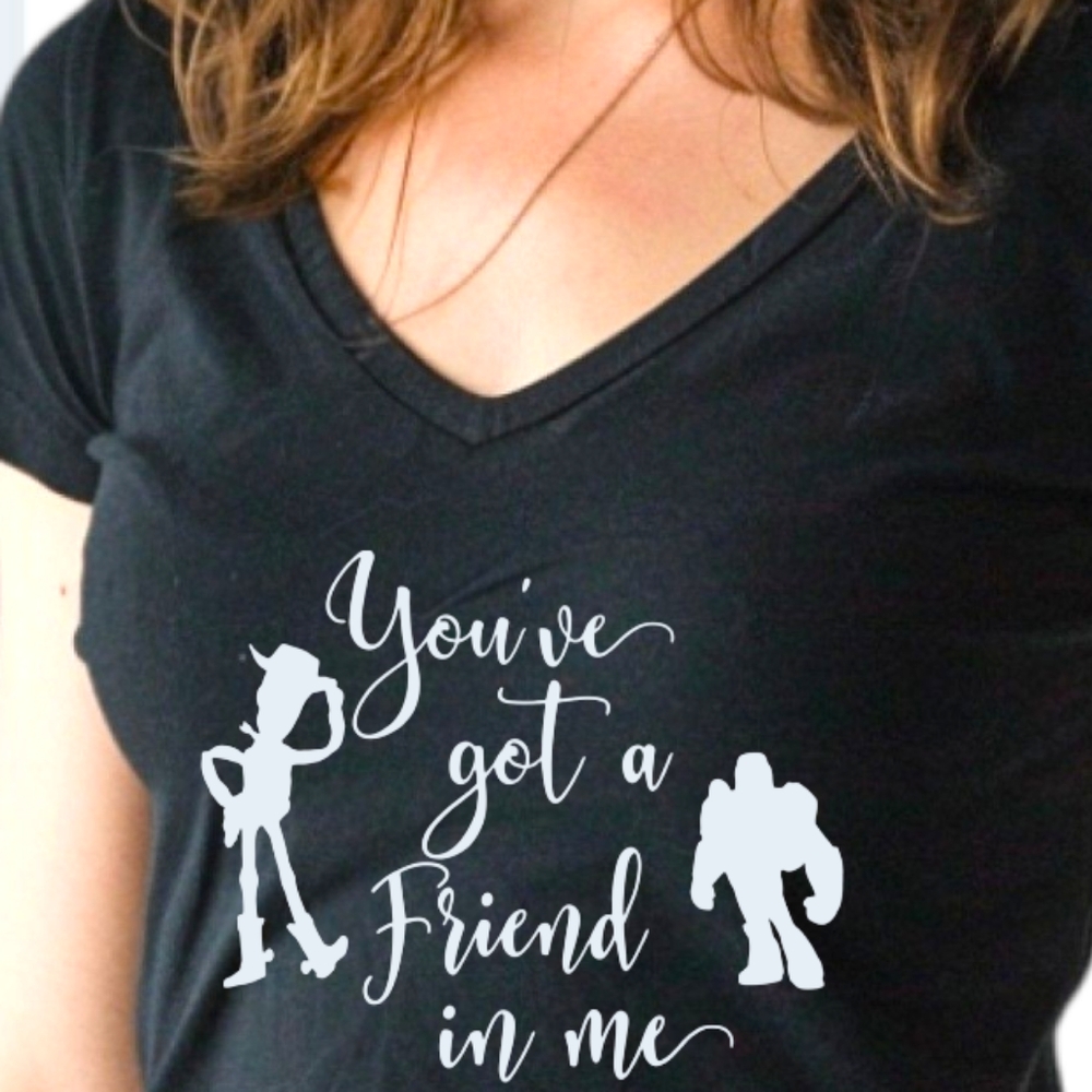 Disney Black Graphic Tee with Toy Story Print Will Be Crew Neck Only